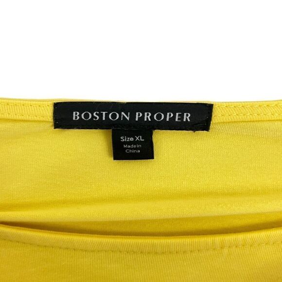 Boston Proper Womens Solid Pullover Straight Hem Tank Top Yellow Size XL - Picture 3 of 14